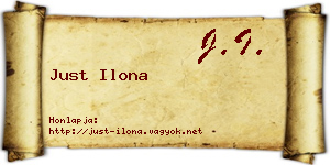 Just Ilona névjegykártya
